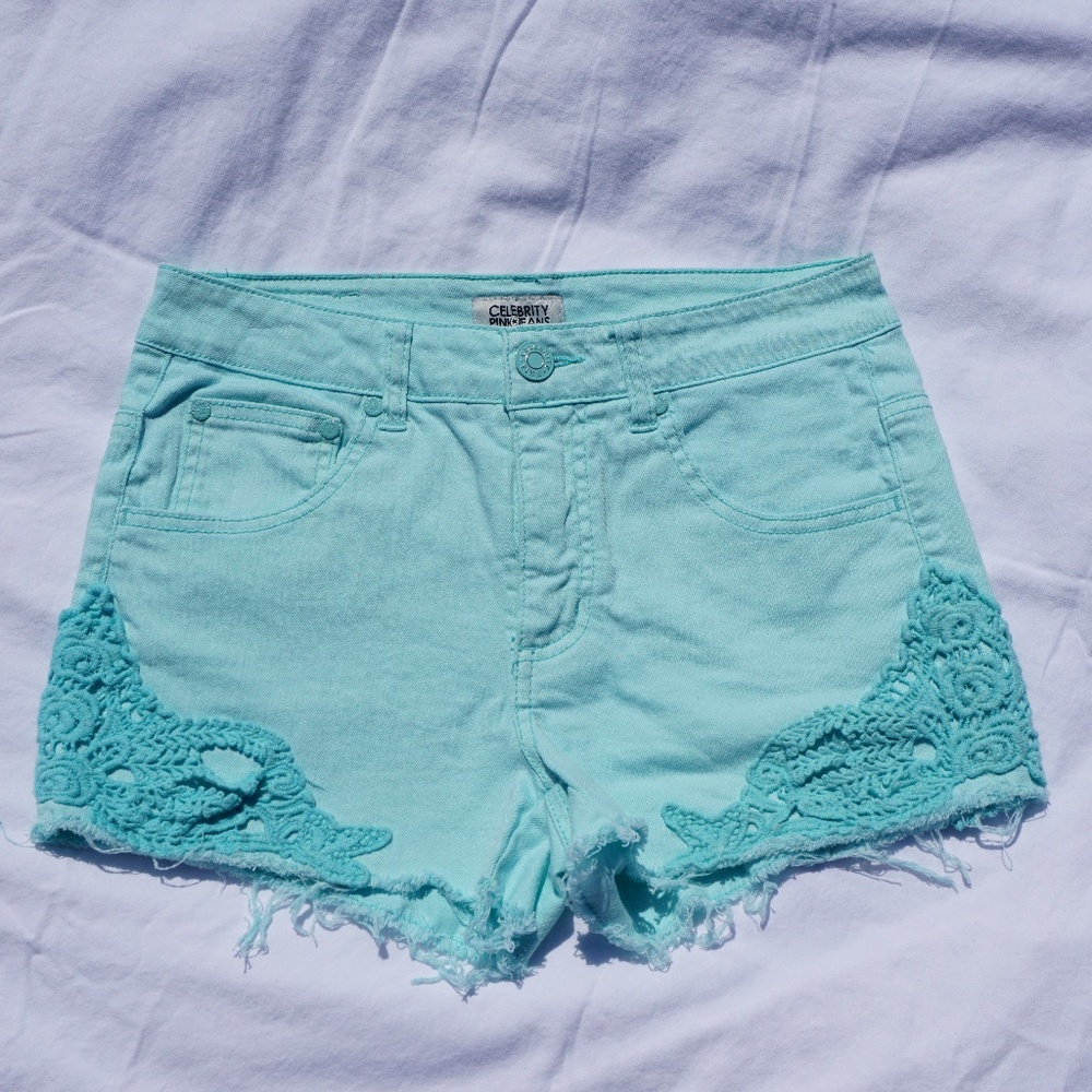 Celebrity Pink Jean Shorts Tinted